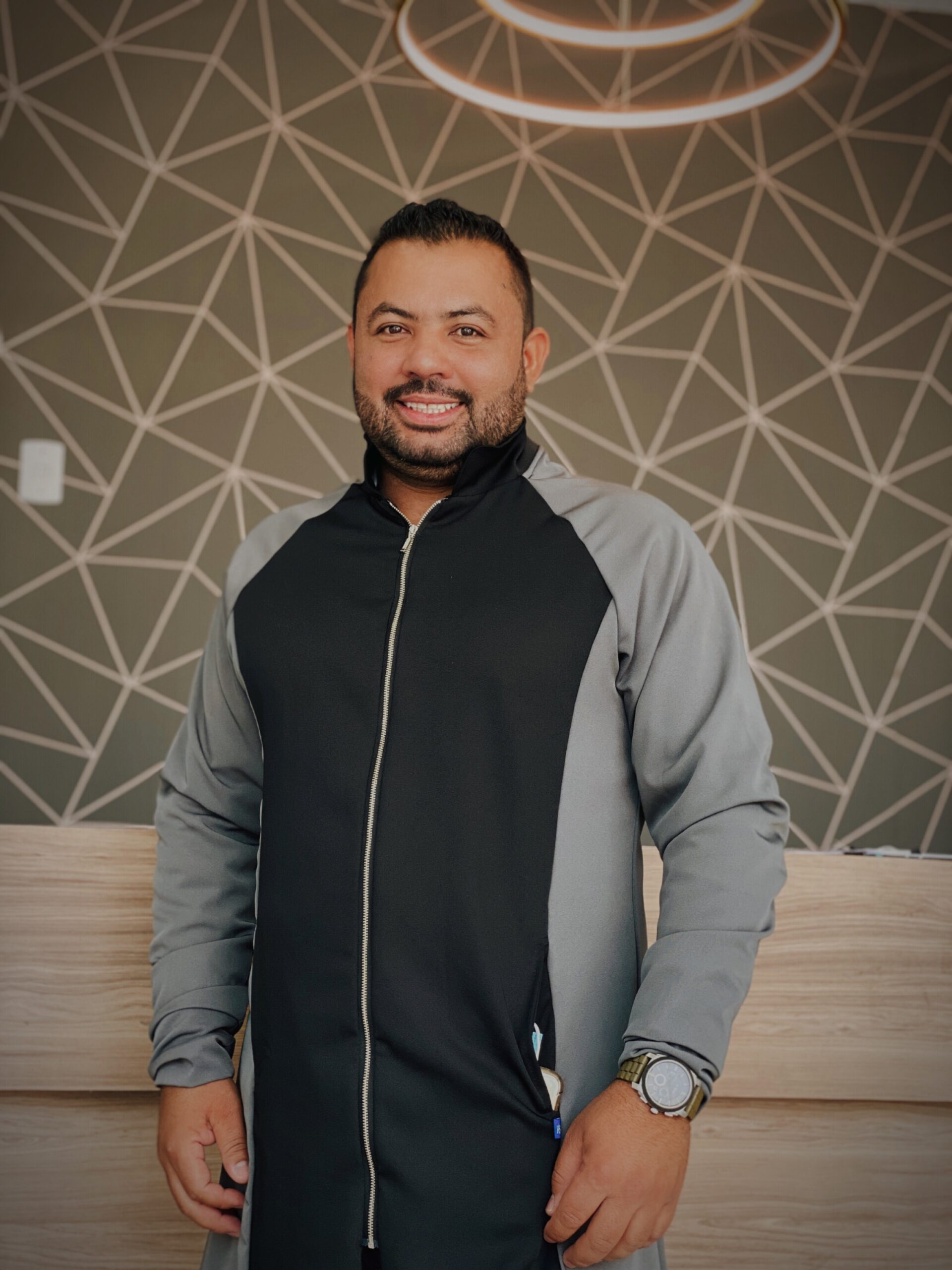 a man smiling at camera